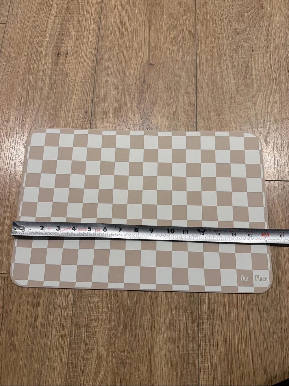 Our Place Beige and White Checkerboard 2 silicon baking mats, NEW - Picture 5 of 9